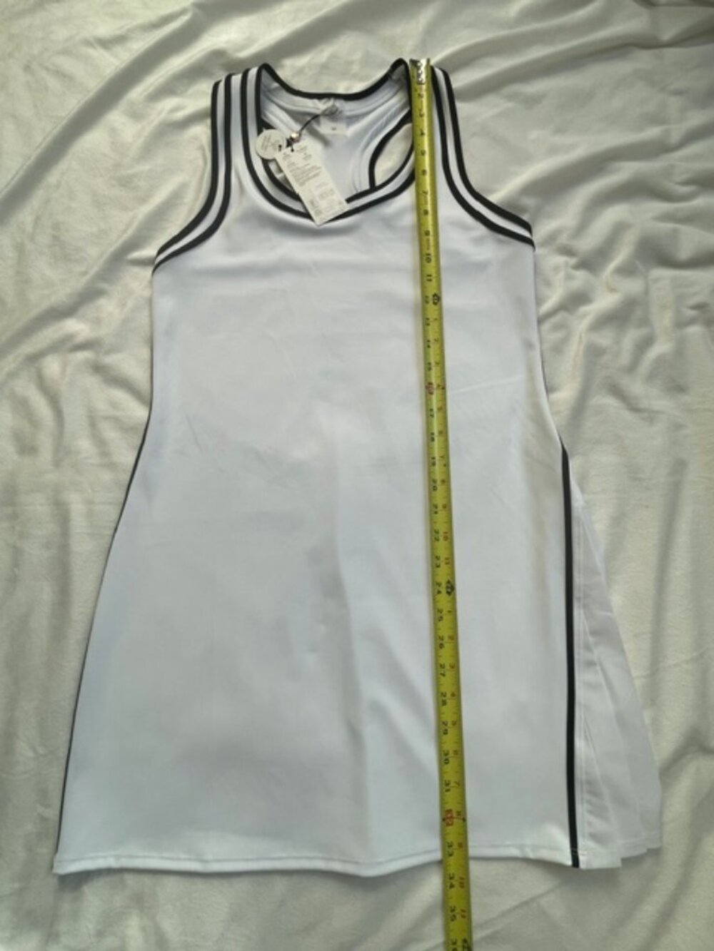 CALIA Women's Vented Fitness Court Dress, White, Size M - Picture 7 of 8